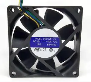 DS07025T12U DC12V 0.70A 8.4W 70X70X25mm 4-Wire Cooling Fan 7025mm