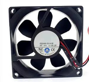 FD2480-S3141E DC24V 0.10A 80X80X25mm 2-Wire Cooling Fan 8025mm