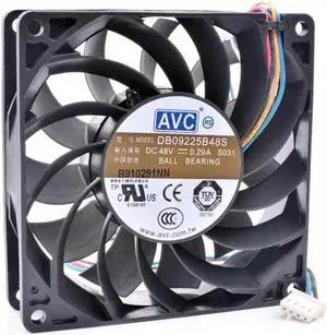 DB09225B48S 9cm 9025 48V 0.29A resistance temperature control server inverter cooling fan