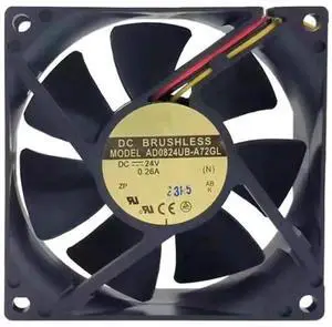 DC24V 0.26A AD0824UB-A72GL 8025 8cm 3-wire inverter cooling fan
