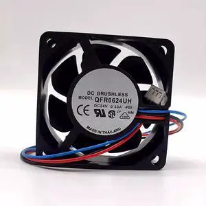 for 6025 24V 0.33A QFR0624UH Frequency Converter 6cm Cooling Fan