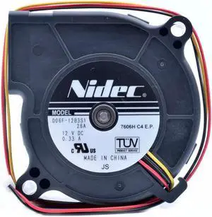 D06F-12B3S1 6cm 6025 60mm 12V 0.33A 3-line turbo blower cooling fan