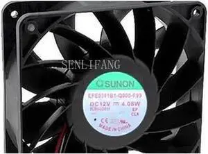 EFE0381B1-Q000-F99 14CM 140x140x38mm 14038 DC 12V 4.08W Dual Ball Bearing Cooling Fan EFE0381B1-Q000-F99 14CM 140x140x38mm 14038 DC 12V 4.08W Dual Ball Bearing Cooling Fan