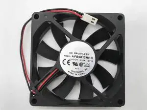 DC12V 0.24A AFB0812HHB 8015 8cm 2-wire dual ball bearing chassis cooling fan