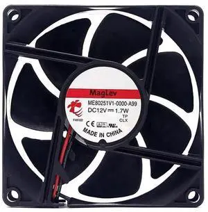 DC12V 1.7W ME80251V1-000C-A99 8025 8cm 2-wire chassis cooling fan