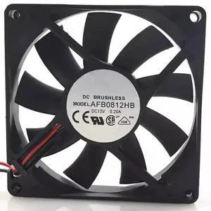 DC12V 0.20A AFB0812HB 8015 8cm 2-wire dual ball bearing chassis cooling fan