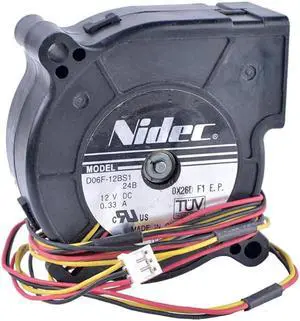 D06F-12BS1 6025 6cm 60mm 12V 0.33A Double Ball Bearing High Volume Centrifugal Turbine Blower Fan