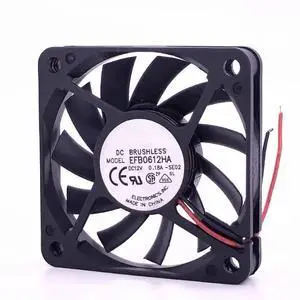 DC12V 0.18A EFB0612HA 6010 6cm 2-wire double ball bearing silent cooling fan DC12V 0.18A EFB0612HA 6010 6cm 2-wire double ball bearing silent cooling fan