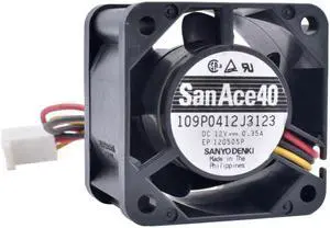 109P0412J3123 4cm 4028 40mm fan 12V 0.35A Double Ball Bearing Server Frequency Converter Cooling Fan