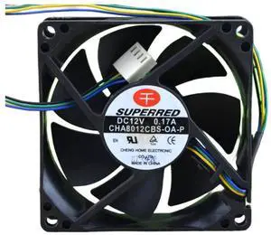 CHA8012CBS-OA-P 12V 0.17A 8025 Cooling Fan 80X80X25MM 4-Wire