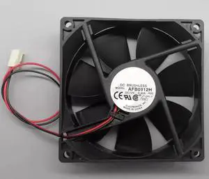 DC12V 0.30A AFB0912H 9025 9cm 2-wire dual ball bearing temperature control cooling fan