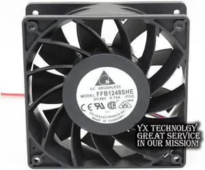 Delta New and Original in FFB1248SHE 12038 12 cm 48v 0.57A double ball speed cooling fan for 120*120*38mm