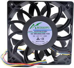 ANCHAOPU FFB1212SH 12cm 12025 120mm fan DC12V 1.24A 4 lines pwm high speed server chassis cooling fan
