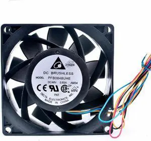 PFB0848UHE 8cm 80mm fan 80x80x38mm DC48V 0.65A 4 lines high-volume cooling fan for server chassis