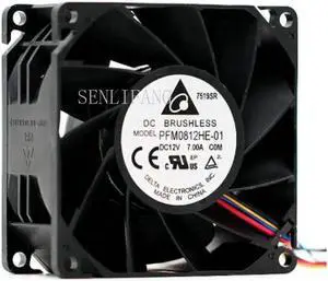 PFM0812HE-01 A01 DC 12V 7.00A 80x80x38mm Server powerful axial cooling Fan