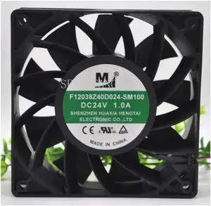 F12038Z40D024-SM100 Inverter Cooling Fan DC 24V 1A 24W 12038 12cm 120*120*38mm 4 Wires