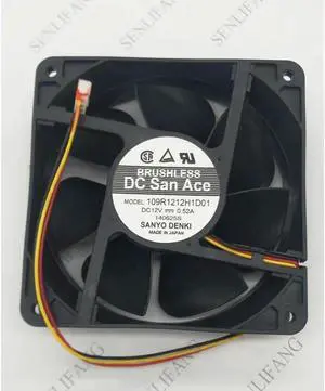 Original 109R1212H1D01 12cm 120*120*38MM 12V 0.52A 3 wires Alarm Signal cooling fan
