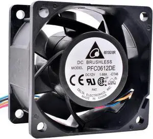 PFC0612DE 6cm 60mm fan 6038 60mm fan DC12V 1.68A 4-wire PWM server power large air volume cooling fan