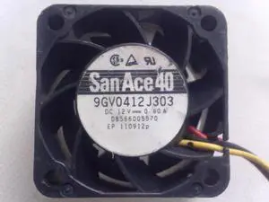DC12V 0.60A 9GV0412J303 4028 4cm 3-wire double ball bearing inverter cooling fan