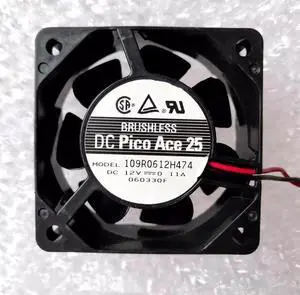 DC12V 0.11A 109R0612H474 6025 6cm 2-wire inverter cooling fan