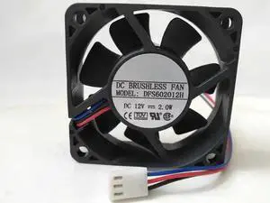 for 6020 DFS602012H DC12V 2.0W 2-Wire 3-Wire 6CM Cooling Fan