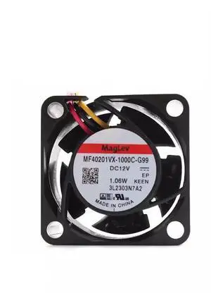 DC12V 1.06W MF40201VX-1000C-G99 4020 4cm 3-wire silent cooling fan DC12V 1.06W MF40201VX-1000C-G99 4020 4cm 3-wire silent cooling fan