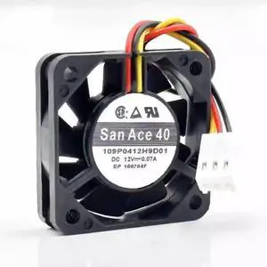 DC12V 0.07A 109P0412H9D01 4010 4cm 3-Wire Double Ball Bearing Silent Cooling Fan
