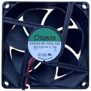 ME80251B1-0000-A99 12V 1.7W 8025 Cooling Fan 80X80X25MM 2-Wire