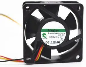 for PMD1206PTV1-A 12V 0.36A 4.3W 60X60X25MM 3-Wire Cooling Fan
