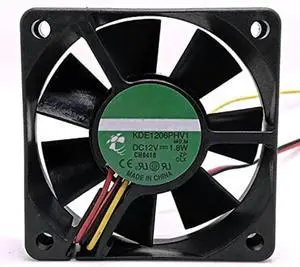 for KDE1206PHV1 12V 0.15A 1.8W 4500RPM 60X60X15MM 3-Wire Cooling Fan for KDE1206PHV1 12V 0.15A 1.8W 4500RPM 60X60X15MM 3-Wire Cooling Fan