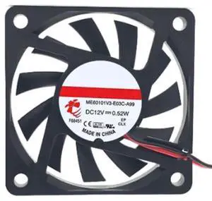 for ME60101V3-E03C-A99 12V 0.52W 60X60X10MM 2-Wire Cooling Fan