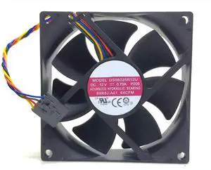 DS08025R12U DC12V 0.70A 80X80X25mm 4-Wire Cooling Fan 8025mm