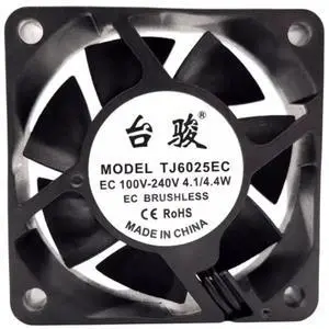 TJ6025EC 100/240V 4.1/44W 6025 Cooling Fan 60X60X25MM 2-Wire