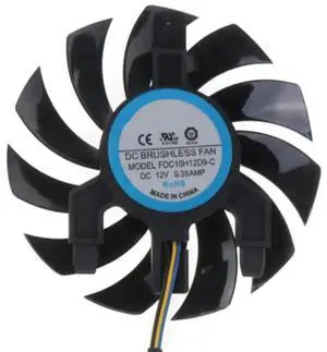 Graphics Card Cooling Fans Suitable forSapphire Pulse RX 5600XT 6G D6 PRO OC Series Desktop FDC10H12D9-C 75mm 12V 0.35A 4Pin Video Card Cooler Fans GPU Fan (Fan-B) Graphics Card Cooling Fans Suitable forSapphire Pulse RX 5600XT 6G D6 PRO OC Series Desktop FDC10H12D9-C 75mm 12V 0.35A 4Pin Video Card Cooler Fans GPU Fan (Fan-B)