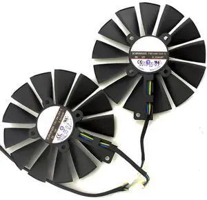Graphics Card Cooling Fans Suitable forASUS Dual RX 580 for ROG Strix RX 470 570 GTX 1050 1050Ti Gaming Series Desktop FDC10M12S9-C 95mm 12V 0.25A 4Pin Video Card Cooler Fans GPU Fan (2PCS)