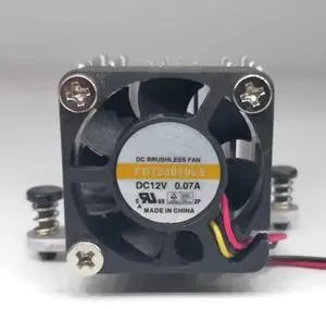 DC12V 0.07A FD123010LS 3010 3cm 3-Wire Silent Fan with Aluminum Sheet