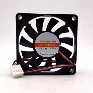 for FD127010HB-H 12V0.30A 7010 7CM Ultra-Thin 4-pin PWM Temperature Control Fan