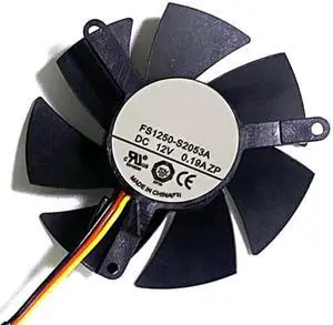 Graphics Card Cooling Fans Suitable forGigabyte GT 1030 GTX 1050 1050Ti Low Profile GV N710 GTX 710 Series Desktop FS1250-S2053A 47mm 12V 0.19A 3Pin Video Card Cooler Fans GPU Fan