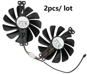 Graphics Card Cooling Fans Suitable forXFX RX 6500XT 6600 6600XT Speedster SWFT 210 Core Series Desktop FDC10U12S9-C FY010010M12LPA 95mm 12V 0.45A 4Pin Video Card Cooler Fans GPU Fan (2PCS)