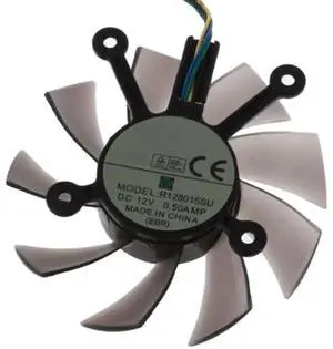 Graphics Card Cooling Fans Suitable forASUS R9 250X GTX 460 550 550TI 650 750 HD 6850 7770 7850 EAH 5830 8600 9800 Series Desktop R128015BU 75mm 12V 0.5A 4Pin Video Card Cooler Fans GPU Fan