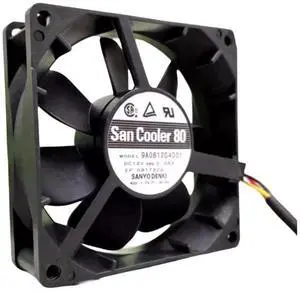 9A0812G4D01 12V 0.38A 8025 Cooling Fan 80X80X25MM 3-Wire 9A0812G4D01 12V 0.38A 8025 Cooling Fan 80X80X25MM 3-Wire