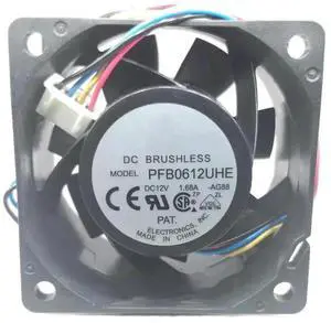 DC12V 1.68A PFB0612UHE 6038 6cm 4-Wire Cooling Fan