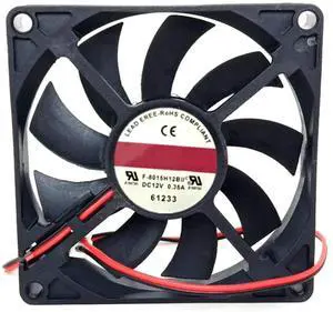 F-8015H12BII 12V 0.35A 80mm 2-Wire Cooling Fan 80X80X15MM