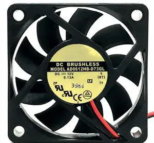 for AD0612HB-D73GL 12V 0.13A 60X60X15MM 2-Wire Cooling Fan for AD0612HB-D73GL 12V 0.13A 60X60X15MM 2-Wire Cooling Fan