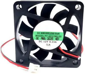 for PY-6015M12S 12V 0.15A 60X60X15MM 2-Wire Cooling Fan