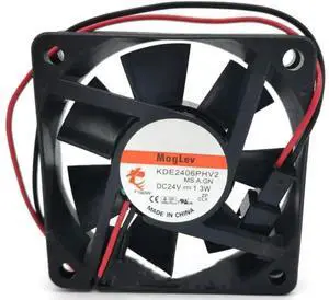 for KDE2406PHV2 24V 1.3W 60X60X15MM 2-Wire Cooling Fan