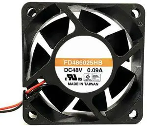 for FD486025HB 48V 0.09A 60X60X25MM 2-Wire Cooling Fan