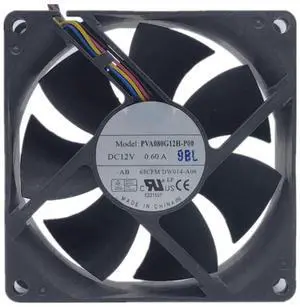 for PVA080G12H-P00 12V 0.60A 80X80X25MM 4-Wire Cooling Fan