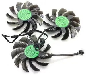 1Pair T128010SU DC12V 0.35A 77mm 4Pin VGA Fan forGigabyte A380 6GB Gaming OC RX6700XT 6700 6600XT Graphics Card Cooling Fan