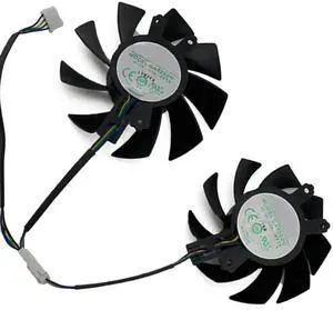 Graphics Card Cooling Fans Suitable forZOTAC GTX 1660 1660S 1660ti Twin Fan Series Desktop GA72S2U GA82S2H 65mm 75mm 12V 0.35A 0.36A 4Pin Video Card Cooler Fans GPU Fan (2PCS)